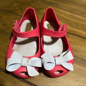 Mini Melissa toddler size 6 pink shoes